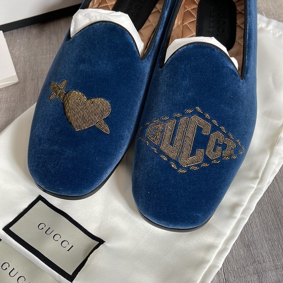 NWT GUCCI MENS SUEDE LOAFERS. - Picture 2 of 7